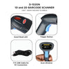 RETSOL D-1020 Handheld 1D/2D Barcode Scanner | USB