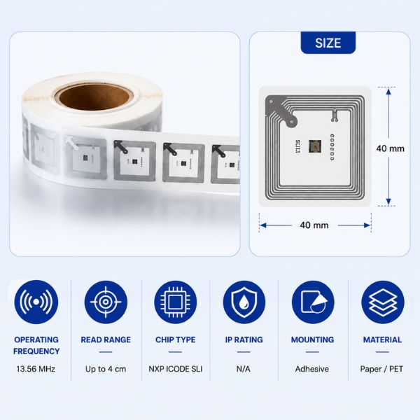 RFID HF Library Icode Slix Tags