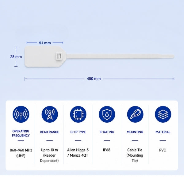RFID UHF Cable Tie Tag