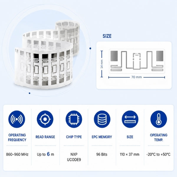 RFID UHF Clothing Wet Inlay Tags