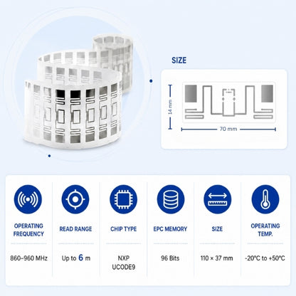 RFID UHF Clothing Wet Inlay Tags