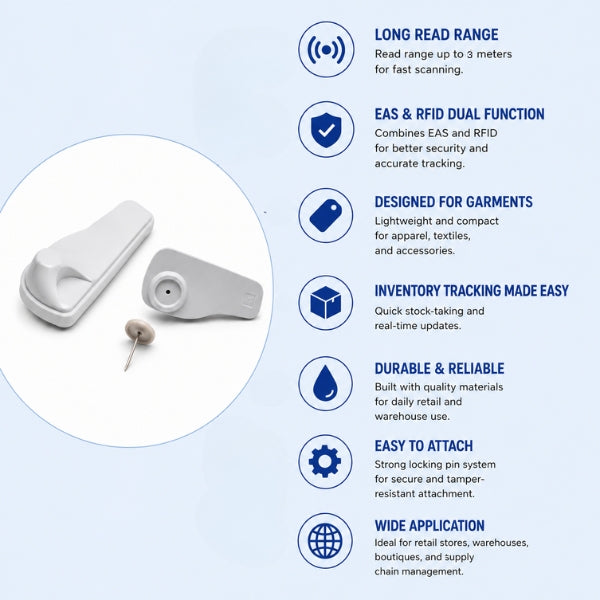 RFID UHF EAS Garment Tag