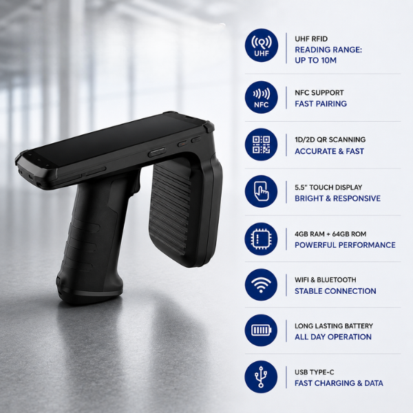 SRK AUTOID UTouch2 RFID UHF Handheld Reader 
