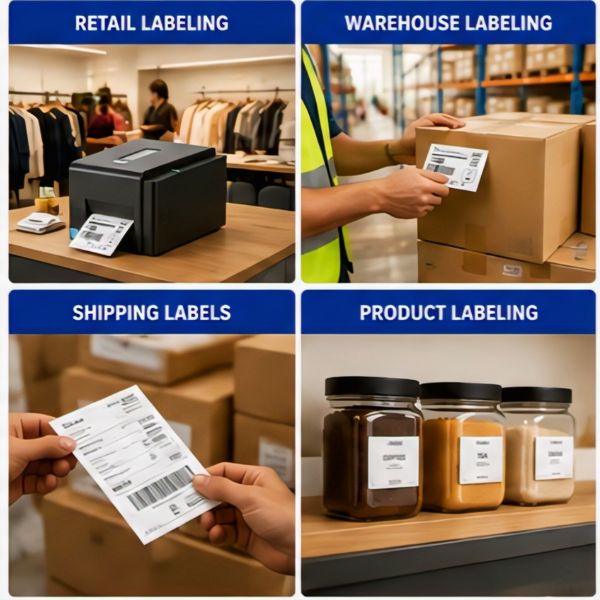 TVS LP46 Lite Thermal Transfer & Direct Label Printer 