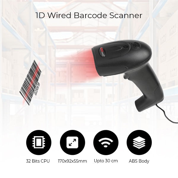 Dcode DC7111 1D Wired Handheld Barcode Scanner