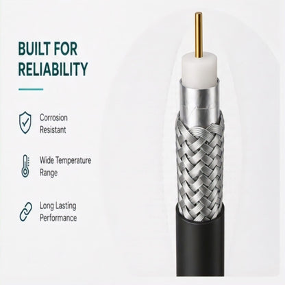 SRK RF101 Coaxial RF Cable | RG-58 | N-Male to RP-TNC Male | Low Loss Shielded Cable