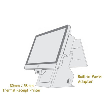 Android POS | SRK ADP415 |Android 11 | 15.6" Display & 11.6" Second Display | 4+16GB | 3inch inbuilt Printer | USB+LAN