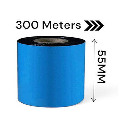 Wash Care Resin Ribbon | 55 mm×300 mtr | Thermal Transfer