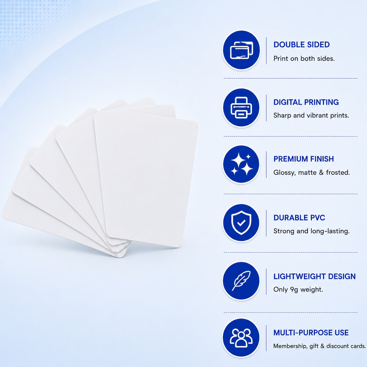White PVC ID Cards Blank -For ID Card Printing