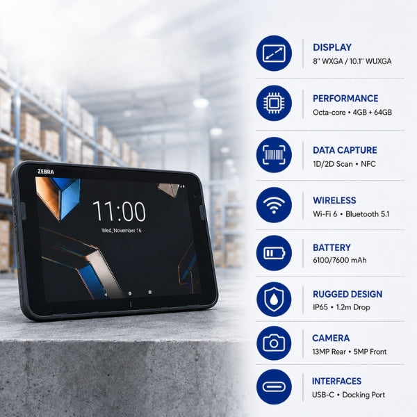 Zebra ET40 Enterprise Tablet 