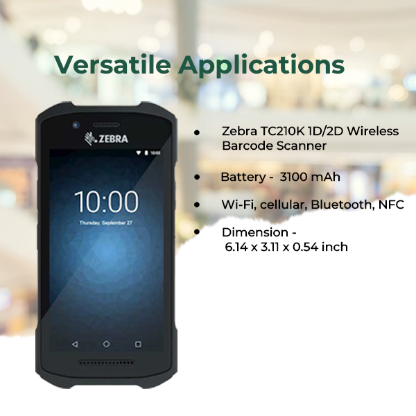 Zebra TC210K 1D/2D Wireless Barcode Scanner 