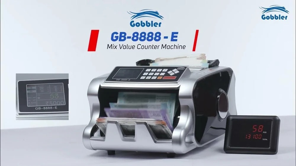 Gobbler GB-8888E Fully Automatic Mix Note Counting Machine with Fake Note Detection