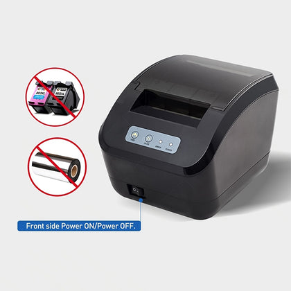 SRK-LR3B Barcode Label Thermal Receipt Printer |USB+BT|203 dpi