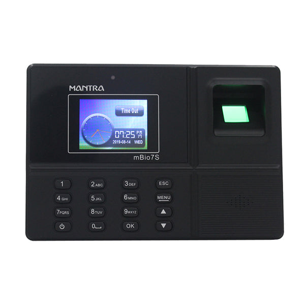 Mantra mBio7SW|Biometric Attendance Machine|TCP/IP USB RS 485|Capacity Card/FP 1000/1000