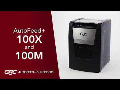 GBC 100X ShredMaster Cross Cut Auto Feed Personal Paper Shredder | 100 Sheet Capacity