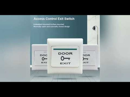 Door Exit Push Button | Plastic Material |Size:86x86mm| Wired|Touch -Electric Access Control