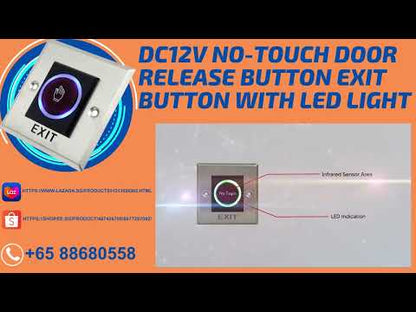 Exit Switch | No-Touch Technology |Size:86x86x28 | Wired| Stainless Steel Design