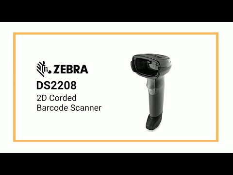 Zebra DS2208 Black Plastic USB Barcode Scanner 