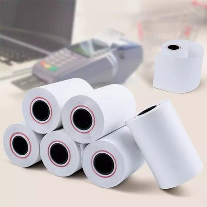 SRK Thermal Printer Rolls | Pack of 10 | 80mm x 50Mtr | 50 GSM