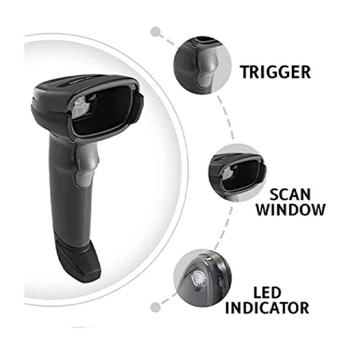 Zebra DS2208 Black Plastic USB Barcode Scanner 