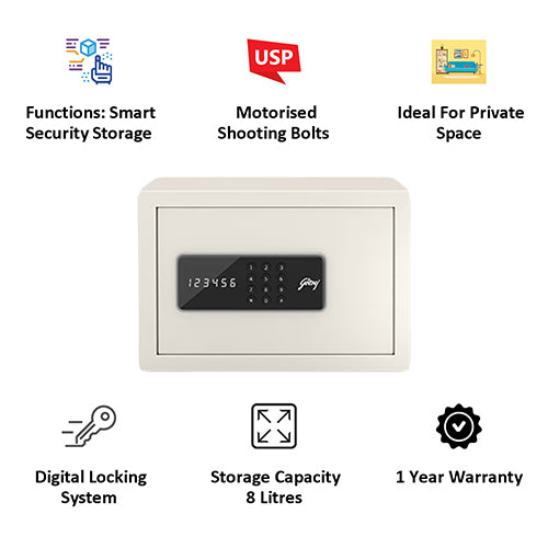 Godrej NX Pro 8L Digital Lock | Non Fire Resistant | Pro Strength