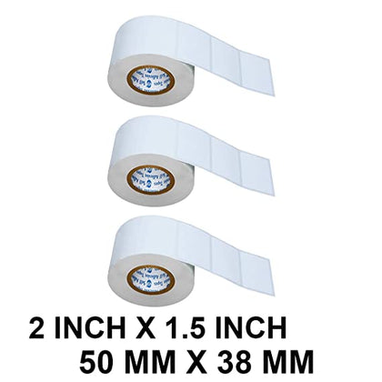 SRK Direct Thermal Barcode Label Sticker I 50mm x 38mm I 1000 Labels Per Roll