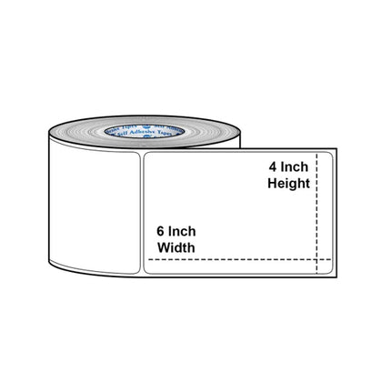 Direct Thermal Shipping Printer Sticker | 100mm x 150mm  | Roll of 400 Labels | White Color