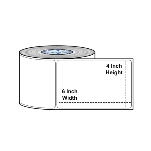 Direct Thermal Shipping Printer Sticker | 100mm x 150mm  | Roll of 400 Labels | White Color