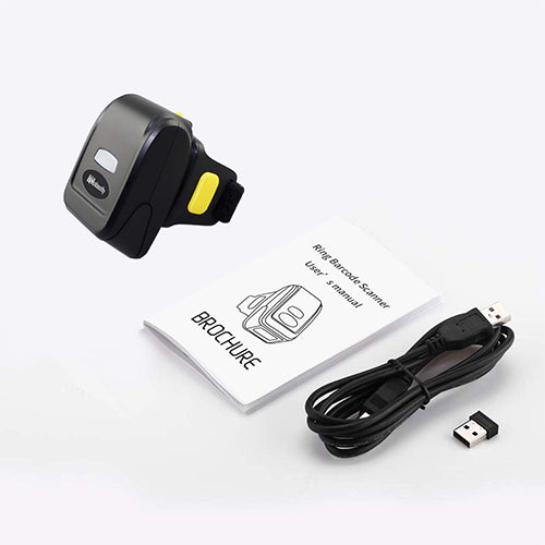 PS-5500B Wireless Ring Barcode Scanner |  1D and 2D Bluetooth Reader| USB+ Bluetooth