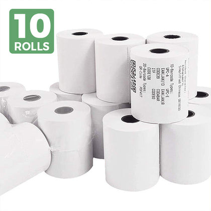 SRK Thermal Paper Rolls | Pack of 10 | 58mm x 25Mtr | 50 GSM
